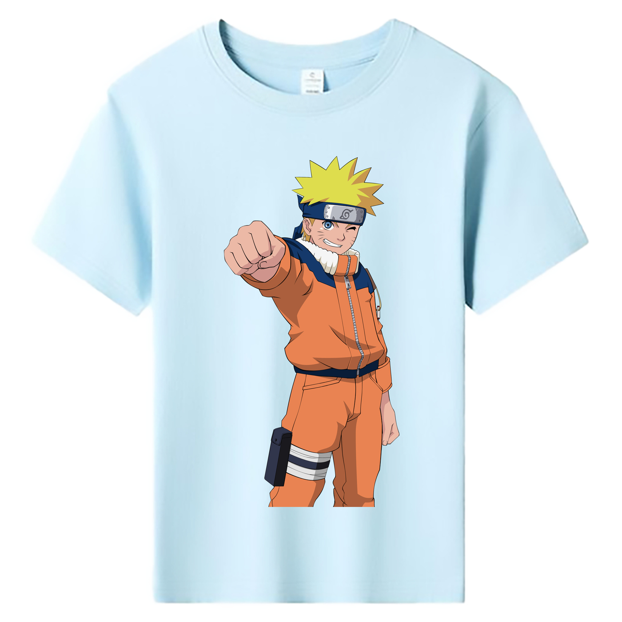 （画像用） NARUTO -ナルト- うずまき ナルト Uzumaki Naruto 綿100％キッズTシャツ（フロントプリント）